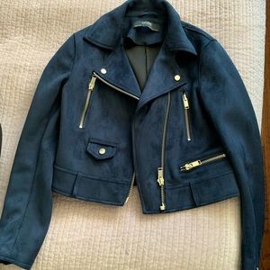 Swede jacket - navy blue Zara! XS